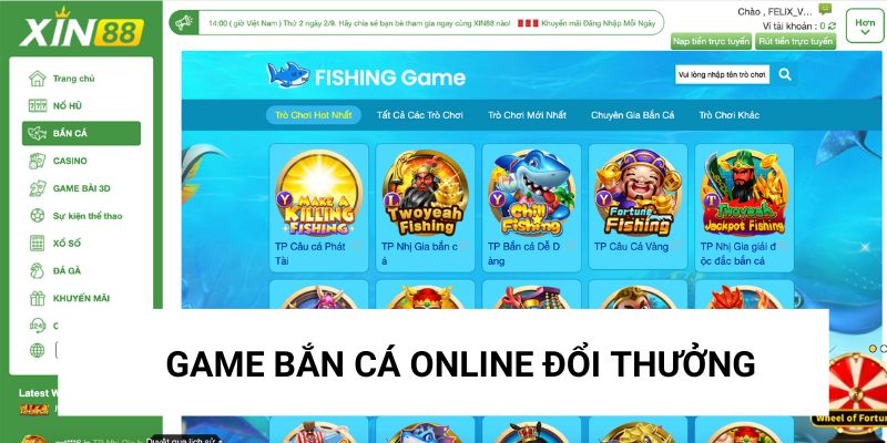 Game bắn cá online đổi thưởng